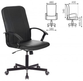Кресло офисное BRABIX "Simple EX-521" (экокожа, черное) 532103 в Ревде - revda.mebel-74.com | фото