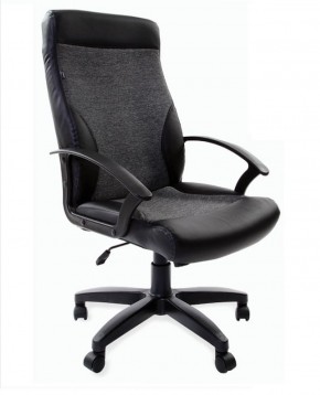 Кресло офисное BRABIX "Trust EX-535" (экокожа/черная/ткань серая) 531383 в Ревде - revda.mebel-74.com | фото