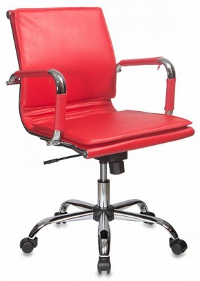 Кресло руководителя Бюрократ CH-993-LOW/RED красный в Ревде - revda.mebel-74.com | фото