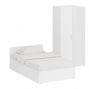 Кровать 1200 + Шкаф угловой Стандарт, цвет белый, ШхГхВ 123,5х203,5х70 + 81,2х81,2х200см., сп.м. 1200х2000 мм., без матраса, основание есть в Ревде - revda.mebel-74.com | фото