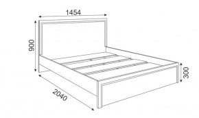 Кровать 1.4 М16 Стандарт с настилом Беатрис (Орех гепланкт) в Ревде - revda.mebel-74.com | фото