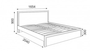Кровать 1.6 М07 Стандарт с основанием Беатрис (Орех гепланкт) в Ревде - revda.mebel-74.com | фото