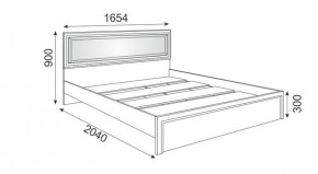 Кровать 1.6 М09 с мягкой спинкой и настилом Беатрис (Орех гепланкт) в Ревде - revda.mebel-74.com | фото