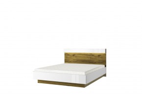 Кровать 160 с подъемником, TORINO, цвет белый/Дуб наварра в Ревде - revda.mebel-74.com | фото