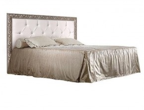 Кровать 2-х спальная(1,4 м) Тиффани штрих-лак/серебро с мягким изголовьем с подъемным механизмом (ТФКР140-2[3]) в Ревде - revda.mebel-74.com | фото