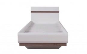 Кровать 90/TYP 90, LINATE ,цвет белый/сонома трюфель в Ревде - revda.mebel-74.com | фото