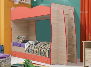 Кровать детская 2-х ярусная Юниор-1.1 (800*2000) ЛДСП в Ревде - revda.mebel-74.com | фото