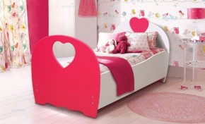 Кровать детская Сердце (800*1600) МДФ матовый в Ревде - revda.mebel-74.com | фото