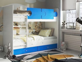 Кровать двухъярусная "Тетрис" (щиты) с бортиками + ящики в Ревде - revda.mebel-74.com | фото