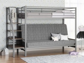 Кровать двухъярусная с диваном "Мадлен-3" (Серый/Серый) в Ревде - revda.mebel-74.com | фото
