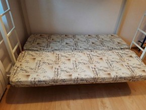 Кровать двухъярусная с диваном "Мадлен" (Серый/Фиолетовый) в Ревде - revda.mebel-74.com | фото
