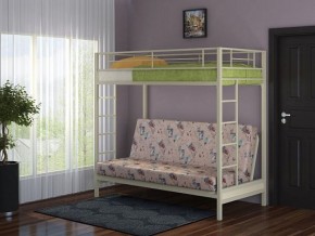 Кровать двухъярусная с диваном "Мадлен" (Слоновая кость/Серый) в Ревде - revda.mebel-74.com | фото