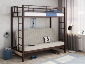Кровать двухъярусная с диваном "Мадлен" (Коричневый/Бежевый) в Ревде - revda.mebel-74.com | фото