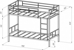 Кровать двухъярусная «Севилья-2» в Ревде - revda.mebel-74.com | фото
