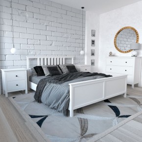Кровать Ф-156.02 двухспальная 160х200 из массива сосны, цвет белый в Ревде - revda.mebel-74.com | фото