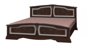 ЕЛЕНА Кровать из массива 1400 (Орех темный) в Ревде - revda.mebel-74.com | фото