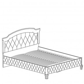 Кровать с обивкой №488 Марлен (1600) Кремовый белый в Ревде - revda.mebel-74.com | фото