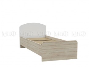 МАРТИНА Кровать 800 с настилом ЛДСП (Белый глянец/дуб сонома) в Ревде - revda.mebel-74.com | фото