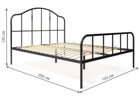Кровать Милена 140х200 черная в Ревде - revda.mebel-74.com | фото