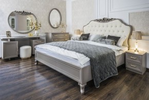 Кровать Мокко 1800 с мягким изголовьем + основание (серый камень) в Ревде - revda.mebel-74.com | фото