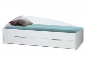Кровать одинарная "Фея - 3" асимметричная 1900х800 (белая) в Ревде - revda.mebel-74.com | фото