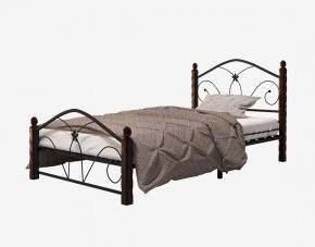 Кровать "Селена 1" Черная (900*2000) (ножки-шоколад) с коваными элементами в Ревде - revda.mebel-74.com | фото