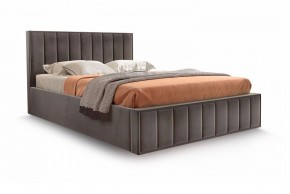 Кровать "Вена" 1400 СТАНДАРТ Вариант 3 Мора коричневый + бельевой ящик с кроватным основанием и подъемным механизмом в Ревде - revda.mebel-74.com | фото