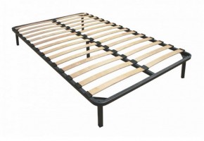 Кровать "Вена" 1400 СТАНДАРТ Вариант 3 Мора коричневый + ортопедическое основание на 5 опорах в Ревде - revda.mebel-74.com | фото