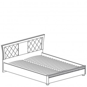 Кровать с мягким изголовьем №198 "Лючия" (1600) Дуб оксфорд серый в Ревде - revda.mebel-74.com | фото