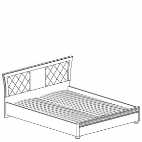 Кровать с мягким изголовьем №200 "Лючия" (1800) Дуб оксфорд серый в Ревде - revda.mebel-74.com | фото