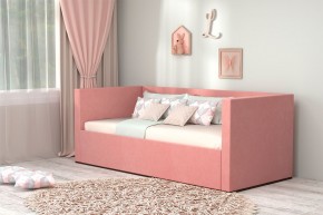 Кровать с ПМ (арт.030) (с/м 900*2000мм) (б/матр), ткань розовая в Ревде - revda.mebel-74.com | фото