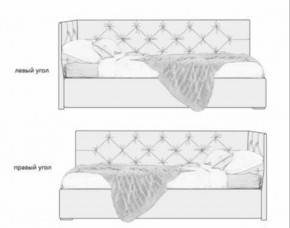 Кровать угловая Лэсли интерьерная +настил ДСП (120х200) в Ревде - revda.mebel-74.com | фото