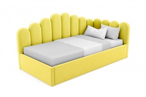 Кровать угловая Лилу интерьерная +основание/ПМ/бельевое дно (90х200) в Ревде - revda.mebel-74.com | фото