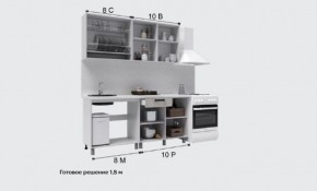 Кухня Кантри 1.6 Готовое решение столешница 26мм в Ревде - revda.mebel-74.com | фото