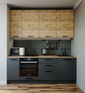 Кухонный гарнитур Дели 2200 (Стол. 26мм) в Ревде - revda.mebel-74.com | фото