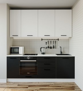 Кухонный гарнитур Графика 2200 (Стол. 26мм) в Ревде - revda.mebel-74.com | фото