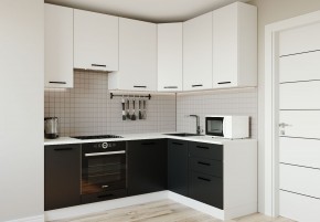 Кухонный гарнитур угловой Графика 2200х1600 (Стол. 38мм) в Ревде - revda.mebel-74.com | фото