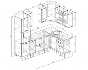 Кухонный гарнитур угловой Лофт 2400х1600 (Стол. 38мм) в Ревде - revda.mebel-74.com | фото