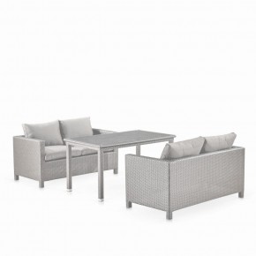 Обеденный комплект плетеной мебели с диванами T256C/S59C-W85 Latte в Ревде - revda.mebel-74.com | фото
