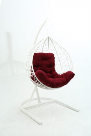 Подвесное кресло Бароло (белый/бордо) в Ревде - revda.mebel-74.com | фото