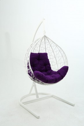 Подвесное кресло Бароло (белый/фиолетовый) в Ревде - revda.mebel-74.com | фото