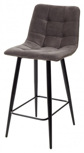 Полубарный стул CHILLI-QB графит #14, велюр / черный каркас (H=66cm) М-City в Ревде - revda.mebel-74.com | фото