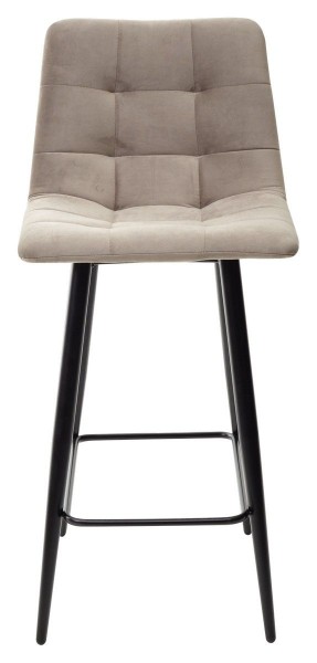 Полубарный стул CHILLI-QB латте #25, велюр / черный каркас (H=66cm) М-City в Ревде - revda.mebel-74.com | фото