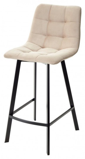 Полубарный стул CHILLI-QB SQUARE бежевый #5, велюр / черный каркас (H=66cm) М-City в Ревде - revda.mebel-74.com | фото