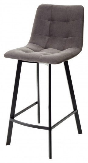 Полубарный стул CHILLI-QB SQUARE графит #14, велюр / черный каркас (H=66cm) М-City в Ревде - revda.mebel-74.com | фото