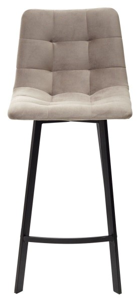 Полубарный стул CHILLI-QB SQUARE латте #25, велюр / черный каркас (H=66cm) М-City в Ревде - revda.mebel-74.com | фото