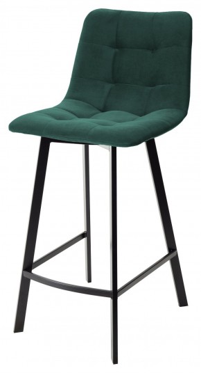Полубарный стул CHILLI-QB SQUARE зеленый #19, велюр / черный каркас (H=66cm) М-City в Ревде - revda.mebel-74.com | фото