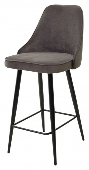 Полубарный стул NEPAL-PB ГРАФИТ #14, велюр/ черный каркас (H=68cm) М-City в Ревде - revda.mebel-74.com | фото