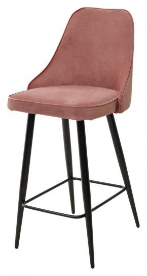 Полубарный стул NEPAL-PB РОЗОВЫЙ #15, велюр/ черный каркас (H=68cm) М-City в Ревде - revda.mebel-74.com | фото