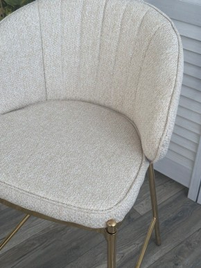Полубарный стул WENDY TRF-11 светло-бежевый, ткань / золотой каркас (H=65) М-City в Ревде - revda.mebel-74.com | фото